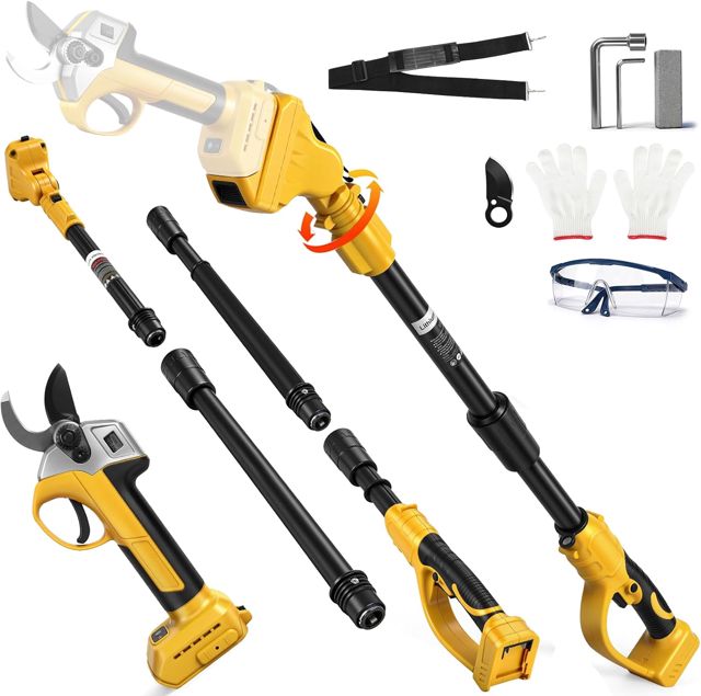 Sécateur électrique sans fil télescopique pour Dewalt 20V 18 V avec Perche