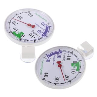 Milisten Thermomètres de Réfrigérateur en Plastique Réutilisable Lot de 2 Affichage Facile à Lire, Solide, pour Cuisines Domestiques et Supermarchés