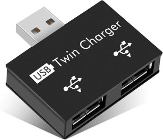 Hub USB 2.0 2 Ports Concentrateur Portable Adaptateur USB Mâle Double