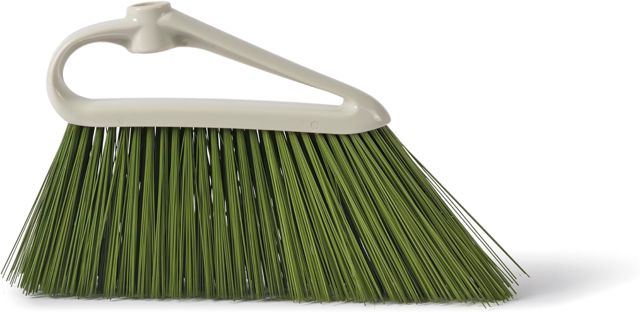 Perfetto Balai pour extérieur, Jardin, Maison, en Plastique, Couleurs du Manche : Gris Mat ; Couleurs des branchettes : Vert Mousse, 34 x 5 x 20 cm