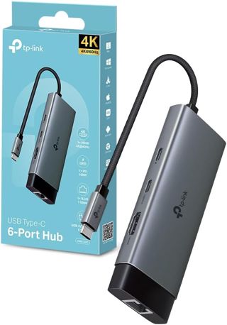 TP-Link Hub USB C 6 Ports avec 2 USB-C, UH6120C
