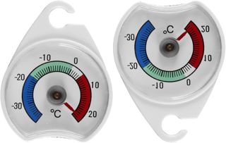 Lot de 2 thermomètres pour réfrigérateur, pour la Cuisine et Le Stockage frigorifique, à Suspendre ou à Poser, de -30 °C à 20 °C.