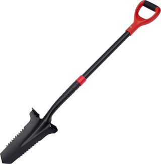 Meister 9872240 Bêche avec scie à Racine – pour Racines jusqu'à 3 cm – Largeur de Travail 195 mm – Poignée Ergonomique en D – pour Jardin, Construction et Entretien du Paysage/bêche/Bêche/Racine