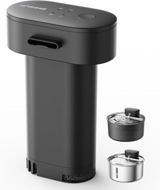 oneisall Fontaine à Eau pour Chat sans Fil, Fontaine à Boire sans Fil 2.2 L
