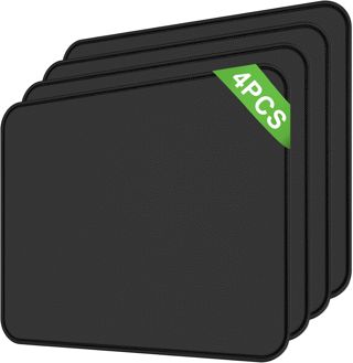 4 Pièces Tapis de Souris, 26 x 21 cm Mousepad de Bureau (Noir)