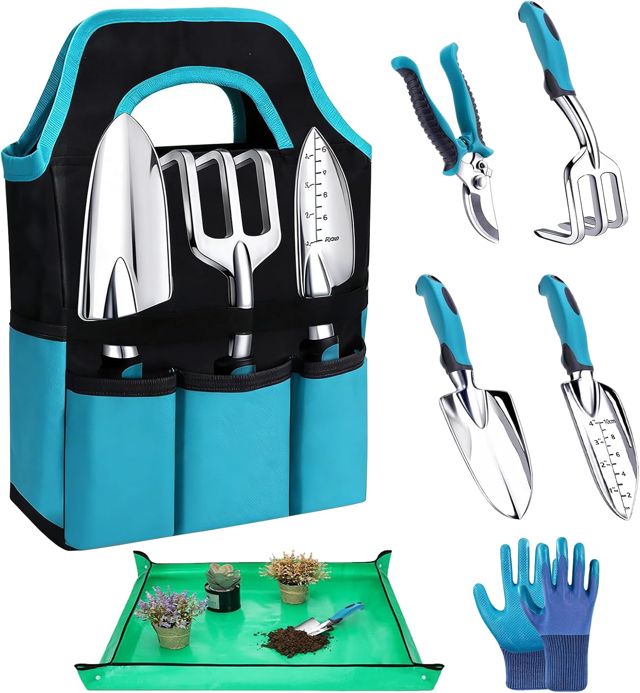auvstar Kit à Outils de Jardinage, 7 Pièces