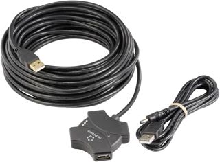 Renkforce RF-6270930 Hub USB 4 Ports USB-A USB 2.0 480 MBit/s avec répéteur intégré Noir RF-6270930