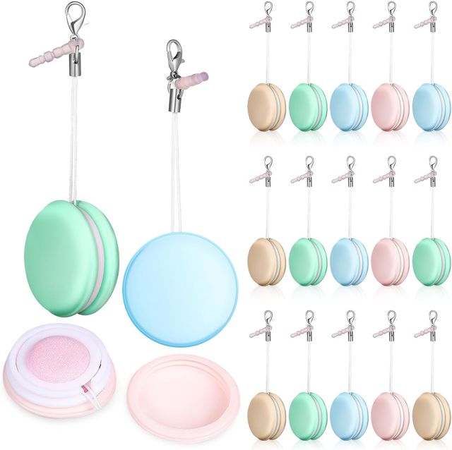 18 Pcs Nettoyant Écran Macaron, PP Silicone, Anti-Traces
