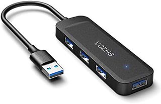 Hub USB 3.0 VCZHS 4 ports USB 3.0 Hub de données ultra fin pour Mac et Windows, Ultrabook et lecteur flash pour ordinateur portable, disque dur mobile USB Hub 3.0