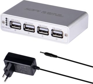 GeeekPi Hub numérique d'isolation USB, 4 ports USB 2.0, haute vitesse 480 Mbit/s, puce ADuM3165 de qualité industrielle, protection RMS 3,75 kV, transfert de données bidirectionnel