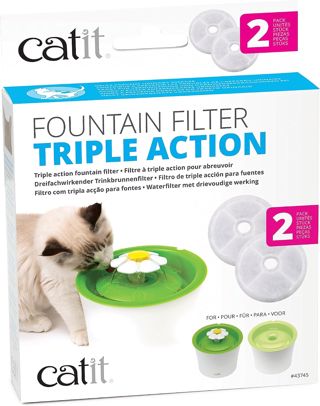 Catit Pack de 5 Filtres à Triple Action pour abreuvoir pour chat