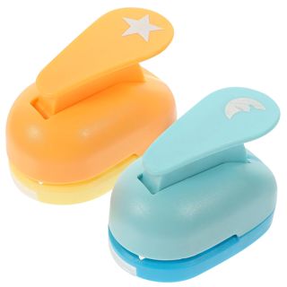 Perforatrice à Papier Forme Lune et Étoile Noël, 2 Pcs