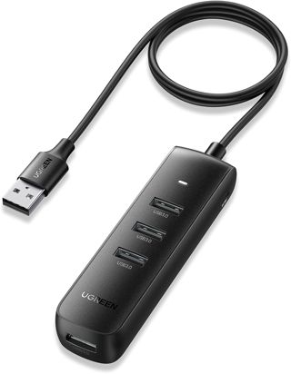 UGREEN Hub USB 3.0 Vers 4 Ports 5Gbps Transfert Rapide Adaptateur Multiple Pour PC PS5 Xbox MacBook Compatible Avec Souris Clavier Disque Dur Windows Linux MacOS, 1M Câble
