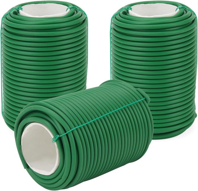 Lot de 3 Fils de Jardin Gainés 3,5 mm × 20 m – Fil de Liaison Souple Vert