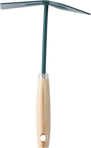 Leborgne, Petite Serfouette Panne et Langue Manche Bois, Binette à Main pour Jardinage, Sarcloir de Jardin avec 3 Griffes, Outil de Jardin Multifonctions