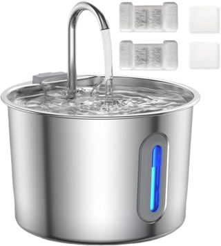 Fontaine a Eau Chat INOX: Fontaine à Eau pour Chat 2,2L Automatique