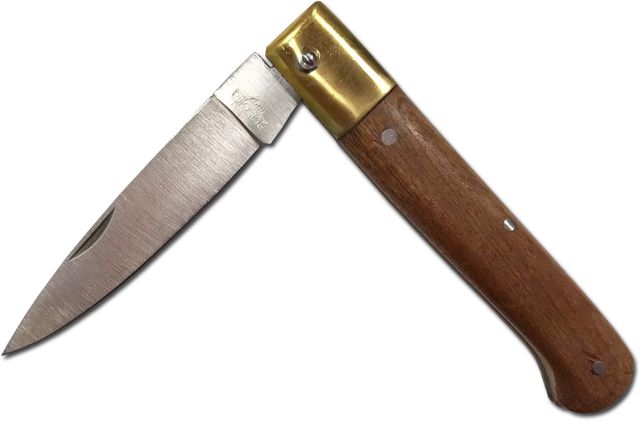 AUSONIA - COUTEAU DE POCHE CM 19,5 MODÈLE CALABRAIS AVEC LAME EN ACIER INOX DE 8 CM ET MANCHE EN BOIS