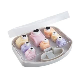 Lulubug Poinçonneuse dans une valise, 8 perforateurs en 3 tailles, découpe papier jusqu'à 250 g/m²