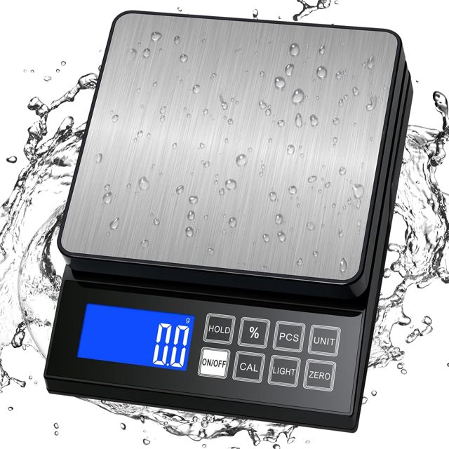 Balances de cuisine étanche, IPX67, Grand plateau, 10kg 0,1g