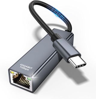 Adaptateur USB-C vers Ethernet, Gigabit Thunderbolt vers RJ45 Réseau, USB Type-C Ethernet LAN Compatible pour iPhone 15 Pro Max, MacBook Pro Air et Plus, Galaxy S23