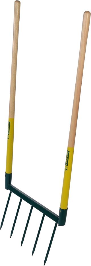 Leborgne - Biogrif Grelinette - 5 Dents Soudées Naturovert - Modèle 320321 - Acier Trempé et Bois - 40 cm