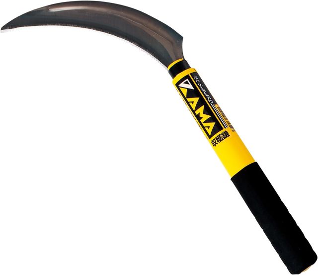 Hounen Faucille Japonaise avec Lame Noir Dentelée 17cm Jardin Taille Herbe Lierre Récolte Légume Jardinage Désherbage Acier SK-5