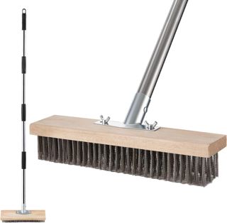 Mitclear Balai Brosse Métallique d'extérieur, Manche Télescopique 145cm