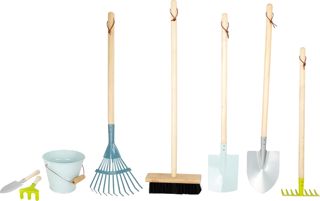 Small Foot 11883 Grand Set d'outils de Jardin, avec des Boucles Pratiques et dans des Couleurs Modernes, à partir de Trois Ans Multicolore