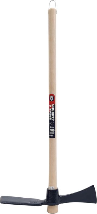 Spear & Jackson – Pioche-Hache 2,5 kg – Manche hêtre 110 cm certifié PEFC – Tête en Acier forgé trempé – Travaux de terrassement & fendage