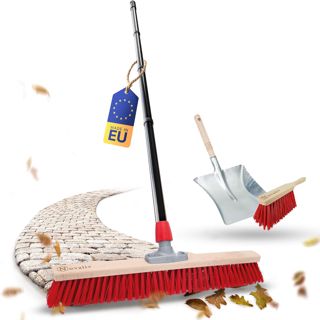 Novaliv 2x Balai de Route 80 cm avec Manche Poils Durs