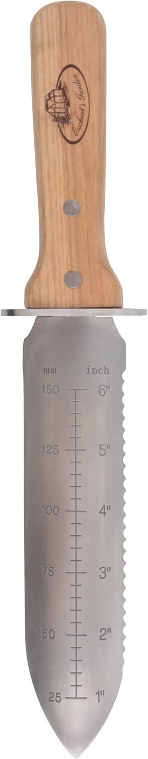 Esschert Design Hori Hori Couteau et Fourreau en Acier Inoxydable frêne Polyester 8,2 x 3,0 x 32,2 cm