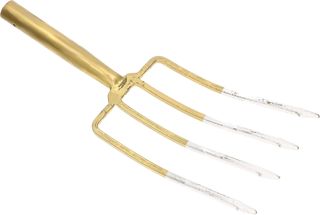 KOTARBAU® Fourchette à foin 4 dents Fourchette à foin Fourchette de jardin Fourche de jardin Fourche à fumier Fourche pour bêche de jardin Fourche pour jardin et agriculture