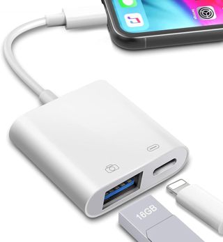 Loydia Adaptateur Lightning vers USB 3.0 avec Port de Charge Rapide, Adaptateur USB Caméra OTG Adaptateur pour iphone14/13/12/11 Flash Drive, Souris, Clavier