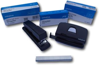 Perforatrice compacte à 2 trous avec agrafeuse demi-bande en métal et 5000 agrafes
