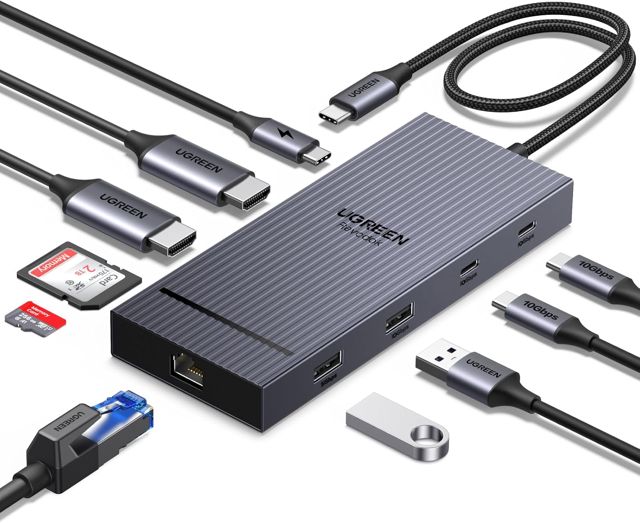 UGREEN Revodok Pro 2102 Hub USB C 10 en 1 Docking Station Double Affichage