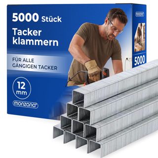 Agrafes 5000 pièces L : 12mm, l: 5,8mm intérieur extérieur acier pour agrafeuse pneumatique outils bricolage