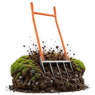 Fourche à Bêcher de Jardin 5 Dents Robuste en Acier 51 cm