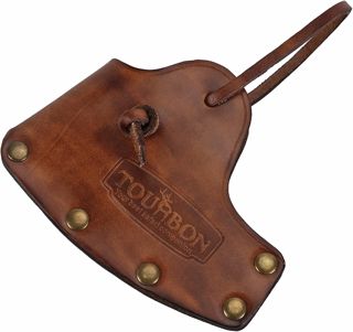 TOURBON Couverture de Ceinture de Support de Hache de Hache en Cuir Vintage s'adapte à la Lame d'outil de 4 Pouces Camping