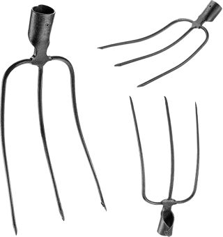 KADAX Fourchette à pierre sans manche, fourchette à pommes de terre en acier, fourchette à betterave, fourchette métallique, fourchette à pommes de terre, fourchette à bête, fourchette à foin, fourche