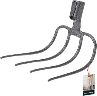 KOTARBAU® Fourche de Jardin 4 Dents Fourche à Bêcher Fourche à Compost à Fumier Accessoire de Jardin Outil de Jardinage