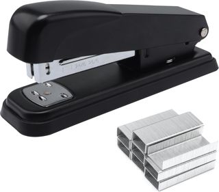 Agrafeuse avec 750 agrafes, agrafeuse de bureau pour salle de classe, capacité de 25 feuilles, utilisation lisse, modes de reliure, agrafeuse moyenne durable pour la maison, l'école, le bureau