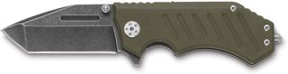 AUSONIA - COUTEAU DE POCHE AVEC LAME EN ACIER INOX ET MANCHE EN G10 AVEC BRISE-VITRE DE 16 CM, LAME 7 CM