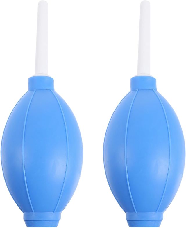Silicone Poire Soufflante Ovale 2 Pièces Bleue