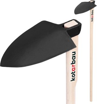 KOTARBAU® Binette 210 mm Cœur Houe en Acier Forgé avec Manche en Bois 120 cm Accessoire de Jardin Outil de Jardinage Accessoires de Plantation