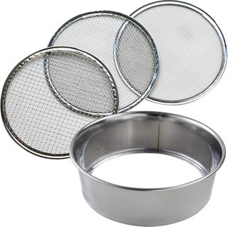 Wazakura Tamis Jardinage 3 Grilles 1, 3 et 5 mm, Tamis Sable et Terre 21 cm