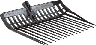 KERBL EcoFork Fourche à Copeaux avec Manche pour Élevage/Agriculture Urbaine Noir