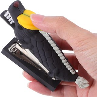 PVC Souple et Acier inoxydable Agrafeuse Mini Dragon Noir