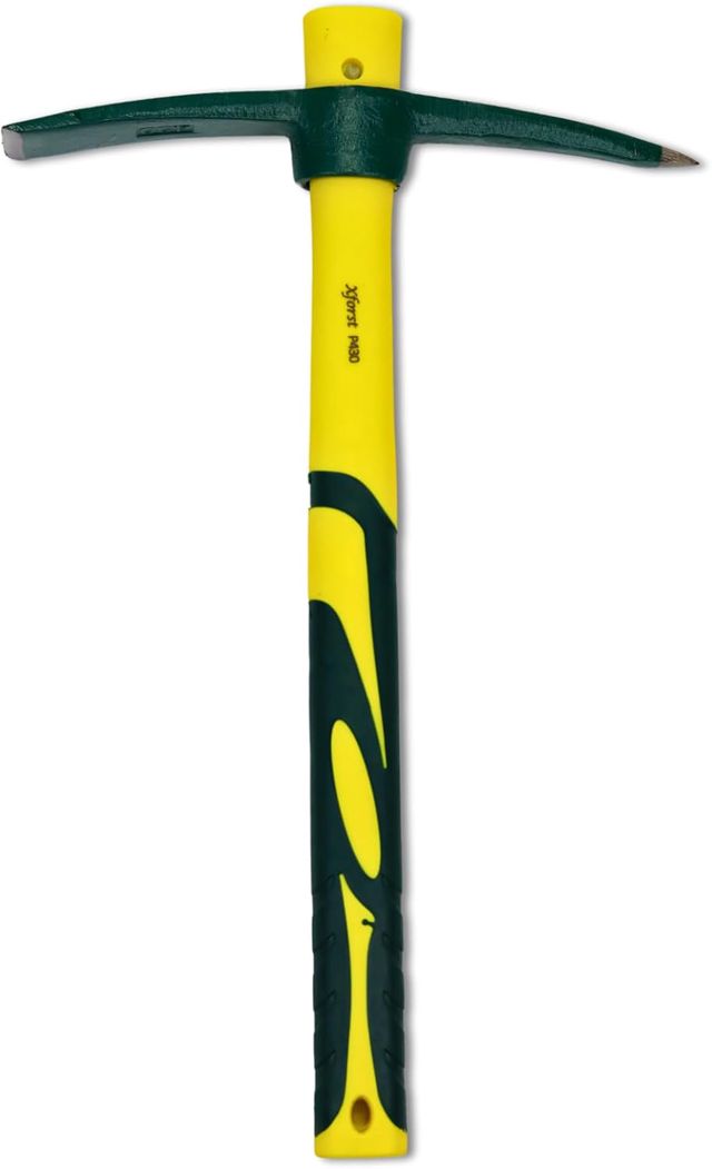 Xforst X-PF430 Pioche de Jardin. pour ameublir Le Sol, Le Jardinage ou la Prospection. avec poignée en Fibre de Verre légère et Solide et tête Robuste en Acier forgé à Haute teneur de Carbone.