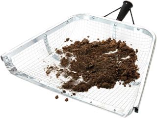 Tamis de jardin pour terre, tamis à céréales, pelle à tamis robuste en acier inoxydable avec poignée antidérapante | Tamis portable et ergonomique, outil de collecte de la terre pour tamiser la terre,