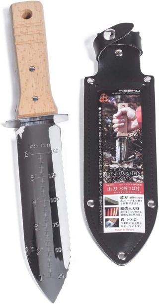Outil Multi-Fonction de Jardin, Transplantoir Hori Hori en Acier INOX - Nisaku Fabriqué au Japon